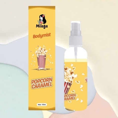 GEN - [BPOM] Parfum Body Mist Milofa Popcorn Caramel 100ml Premium / Parfum Popcorn Caramel 100ml Unisex / Parfum Popcorn Caramel Wangi Tahan Lama