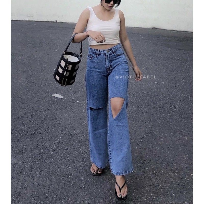 SHANA HIGHT WAIST KULOT JEANS SOBEK