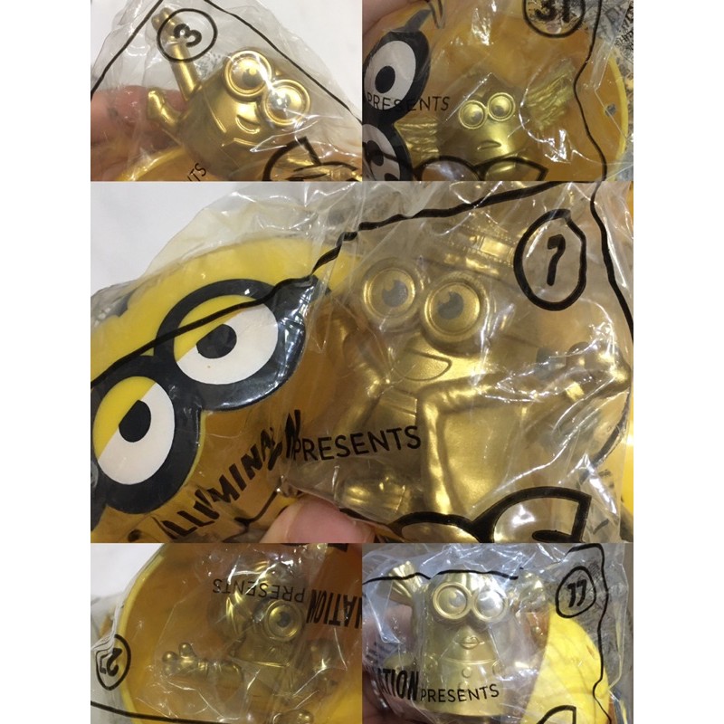 READY GOLD Happy Meal McDonalds McD Minion Rise Of Gru Gold Minion Gold