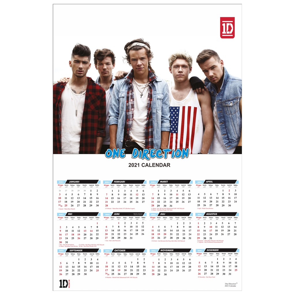 Jual Kalender Poster One Direction Tahun 2023 Shopee Indonesia