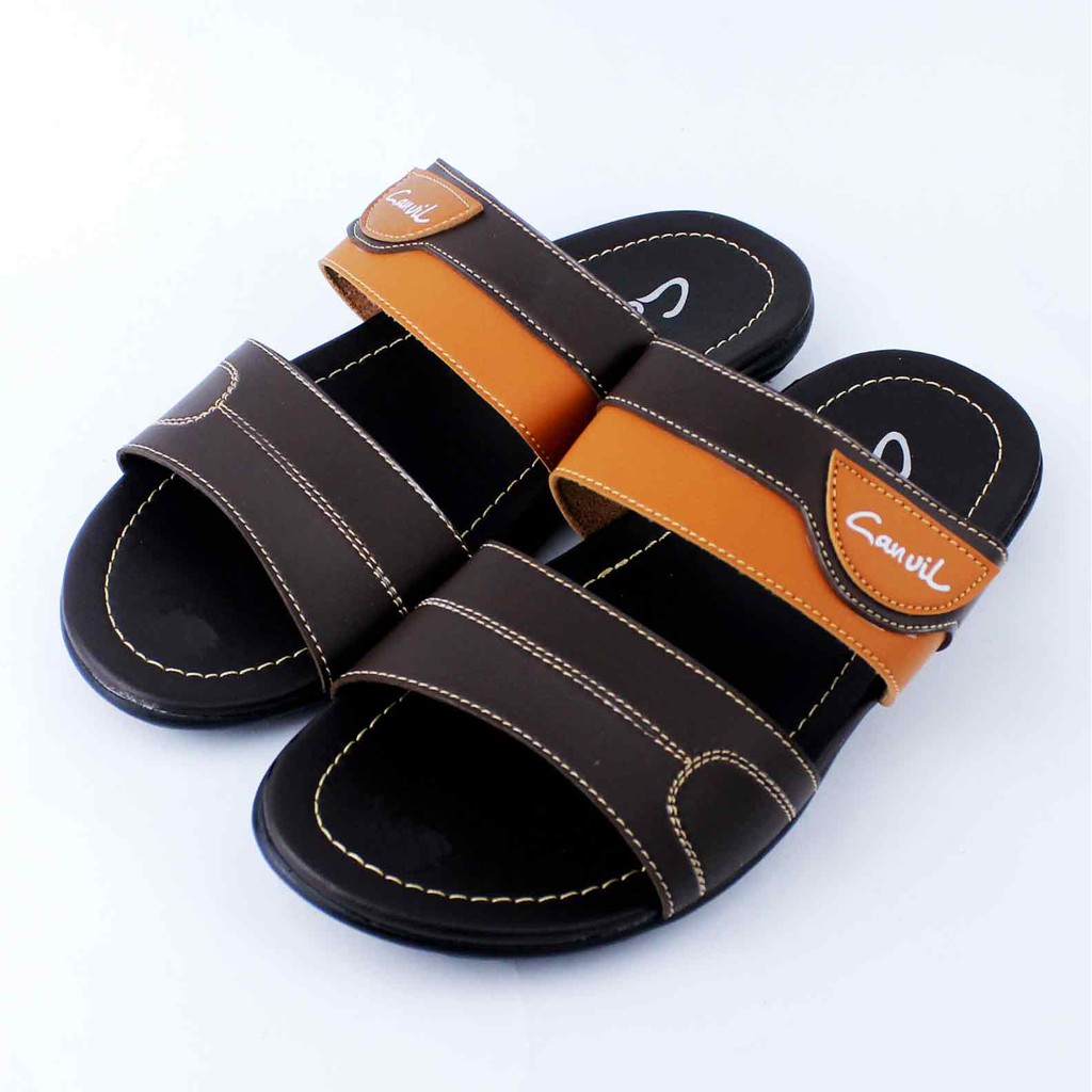 Sandal Slide Pria Terbaru - Sandal Selop Kulit Murah CVL-11