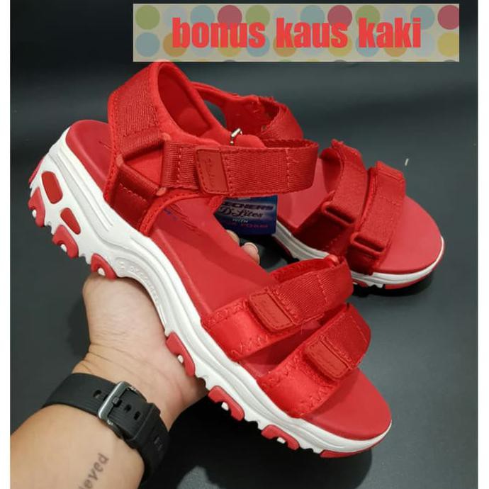 Pengiriman Cepat sandal wanita sandal Skechers sandal gunung sandal fashion wanita - Putih, 36 MURAH