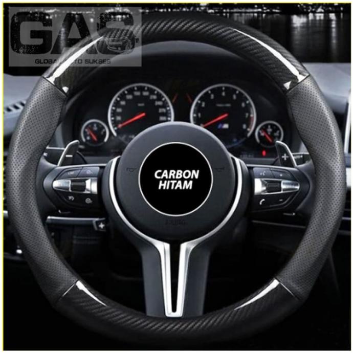 Sarung Stir Mobil Carbon Toyota Rush Lama / Cover Stir Carbon