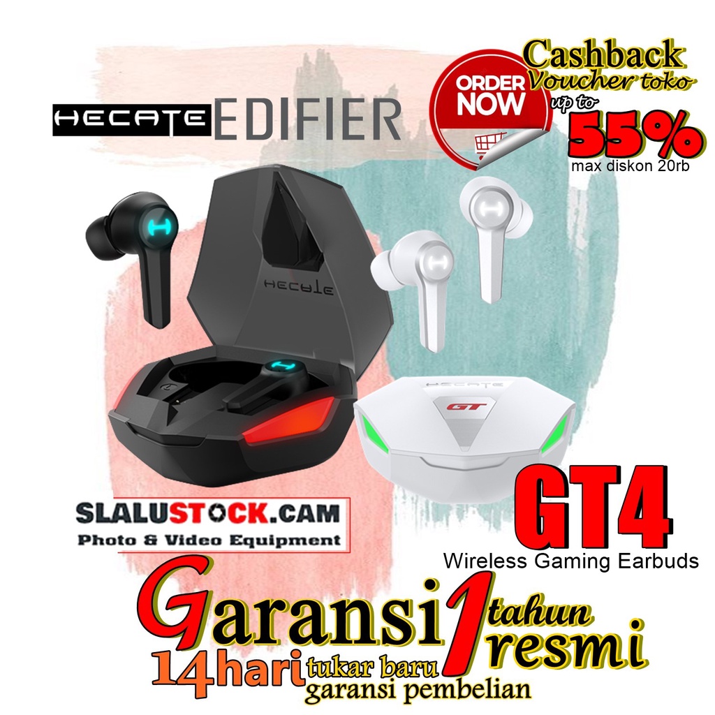 EARBUDS EDIFIER GT4 HECATE TWS GAMING GARANSI RESMI