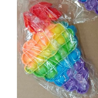 New Fidget Push Pop Its Mainan Anak Toys Bubble Kids Mainan Popit Murah Rainbow Pop it PASTEL-ANGGUR RAINBOW