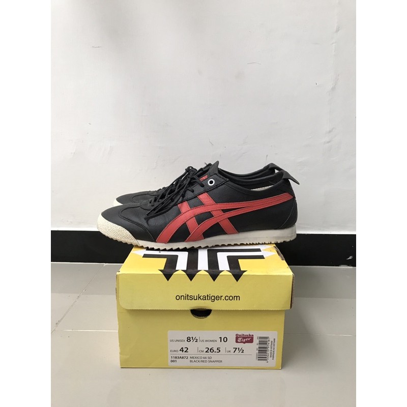 Onitsuka Tiger Mexico 66 SD Black Red Snapper