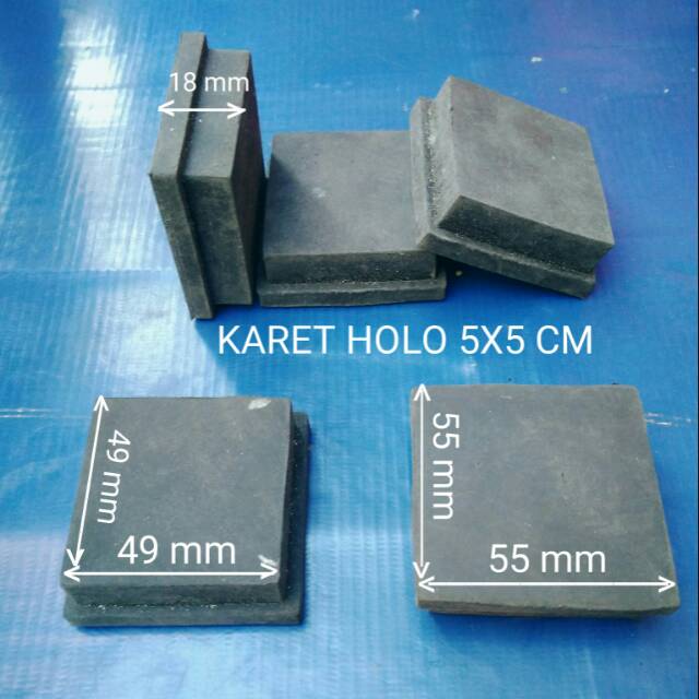 Karet holo 5x5 cm