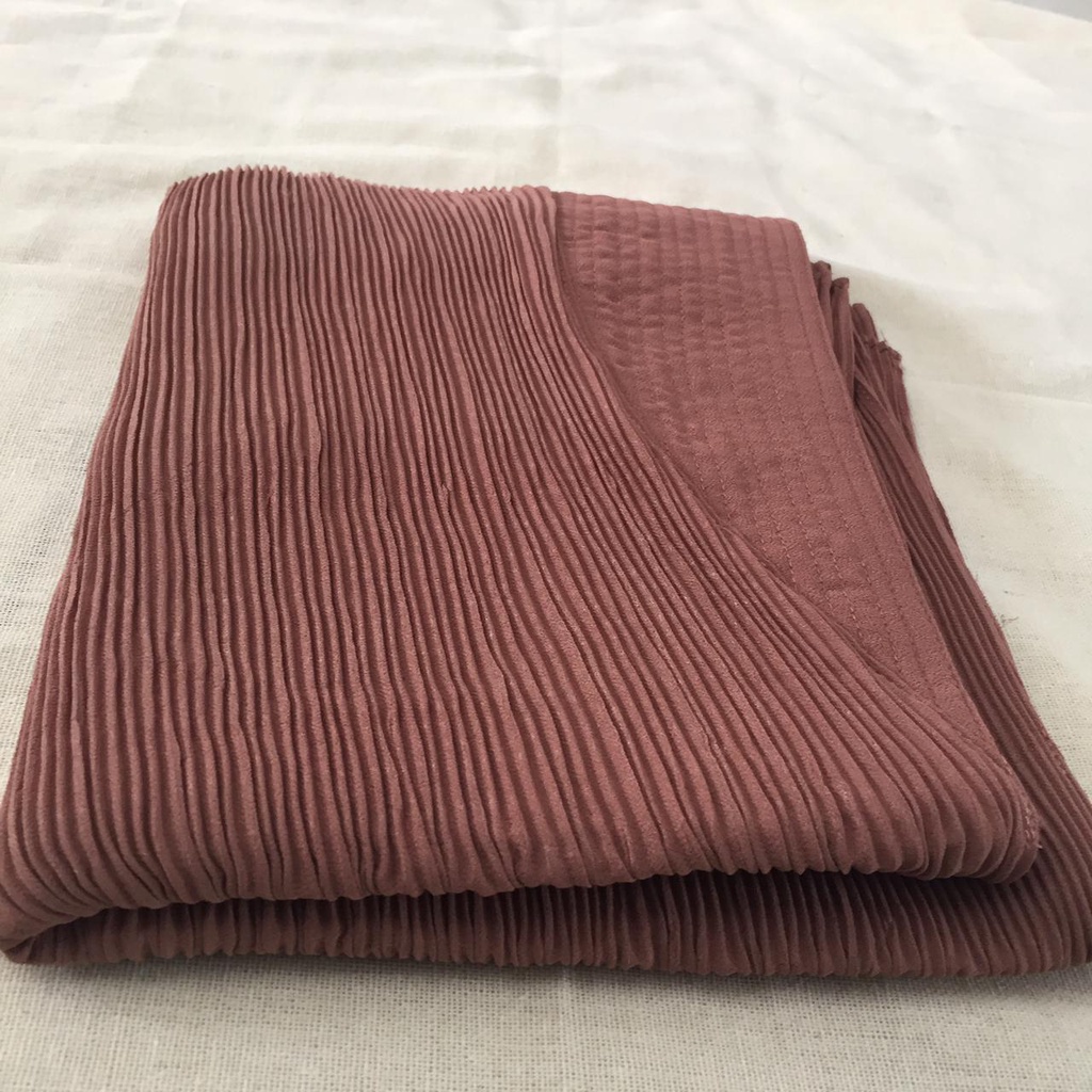 Pashmina Instan Puspa Ori Flow (New Pattern) (Mohon Baca Deskripsi)-BROWN