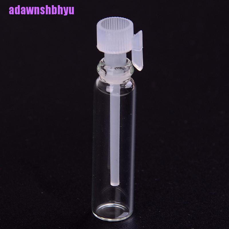 10 / 50Pcs Botol Kaca Kosong mini 1ml Untuk Parfum Cair Laboratorium