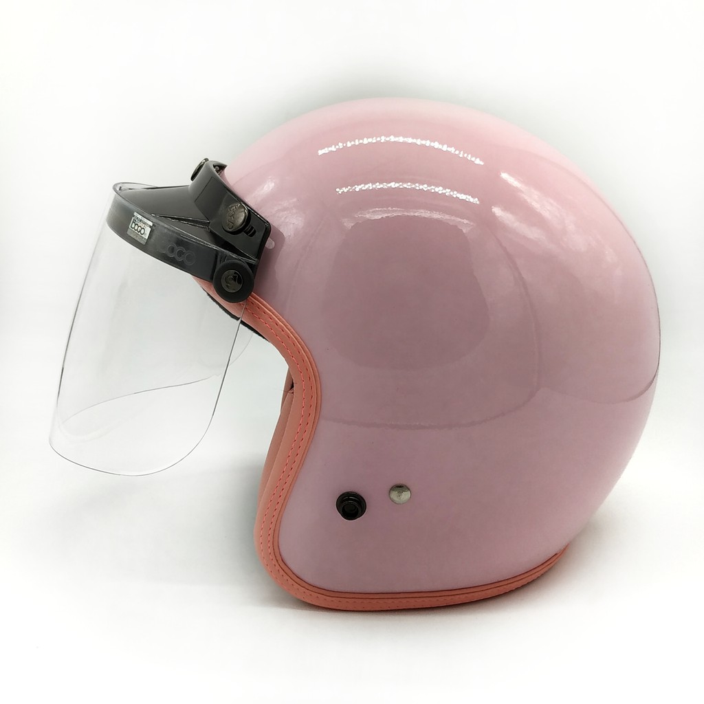 Helm Retro Bogo Wanita Sada Rosa Pink Pastel