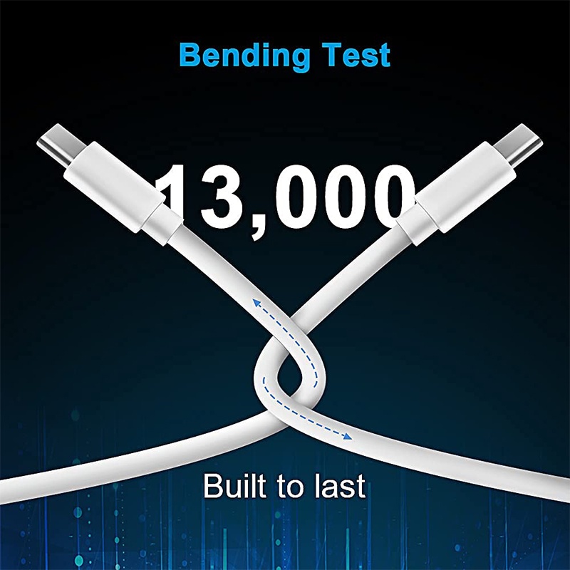 【CB001/002】USB Type-C to Type-C Cable 150cm Mendukung Arus 5A Transfer Data Efisien