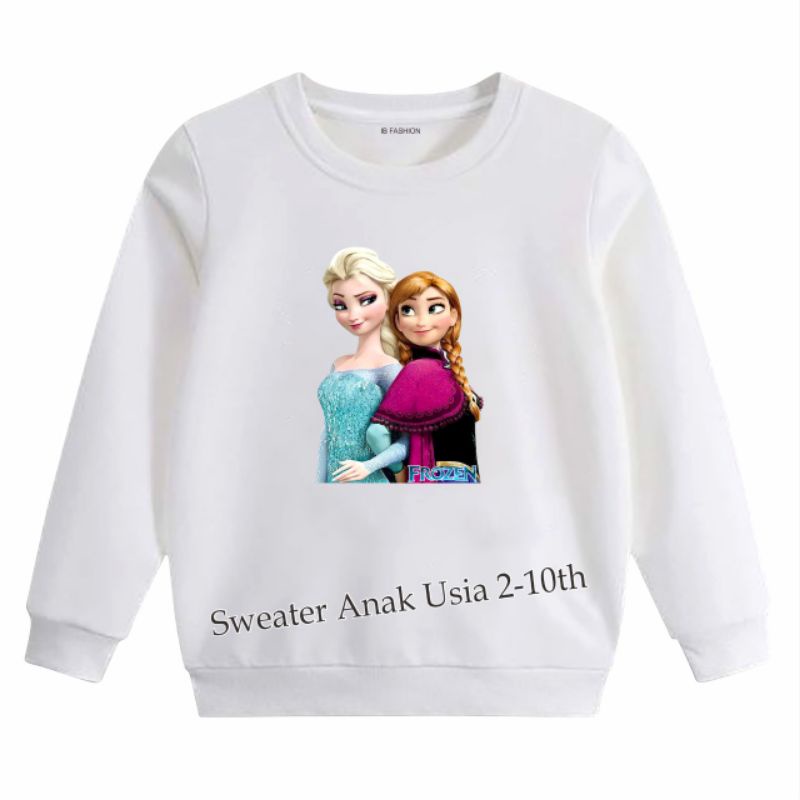 ((IB))SWEATER ANAK PEREMPUAN/FROZEN DIGITAL SABLON