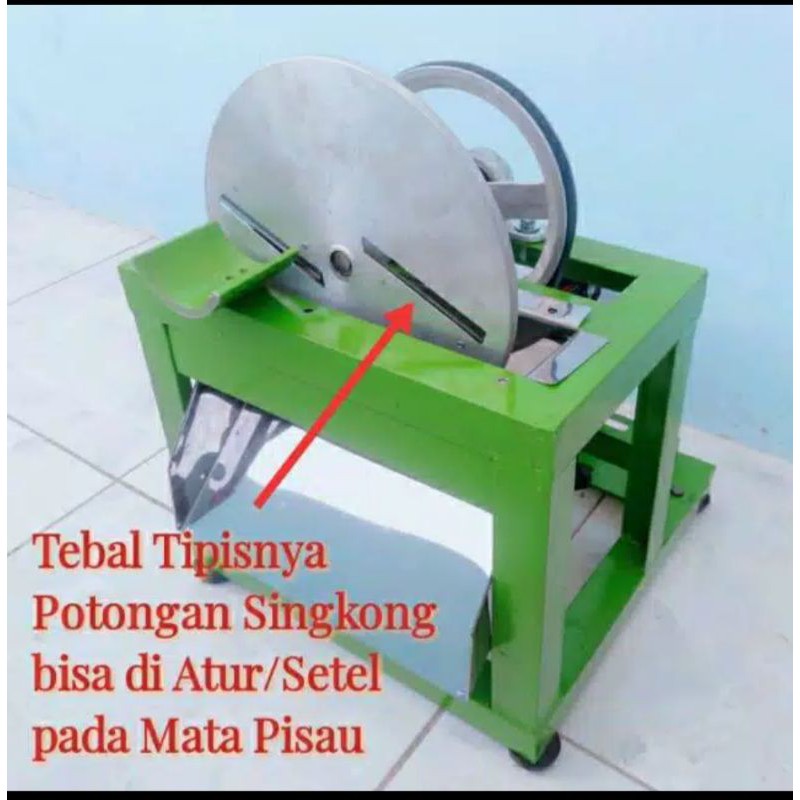 Mesin rajang singkong / Alat pemotong/perajang umbi / pembuat kripik - dinamo mini