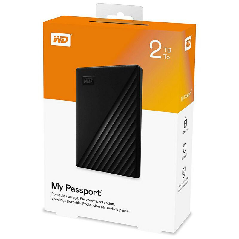 WD My Pasport Harddisk HDD Tera Eksternal 1Tb - 2Tb USB 3.2 Portable
