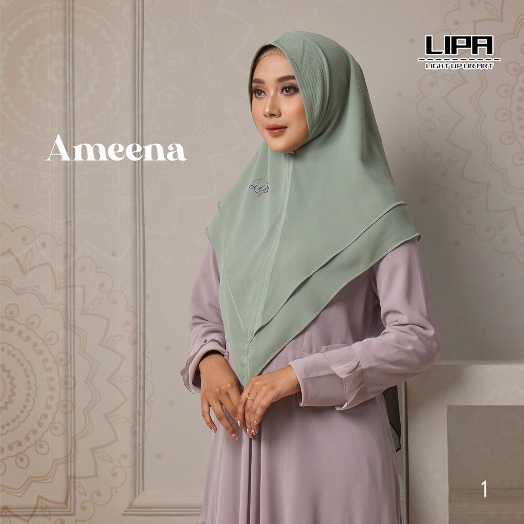 Jilbab Syari Khimar Mini Ameena Ori Lipa ( Light Up Ur Art )