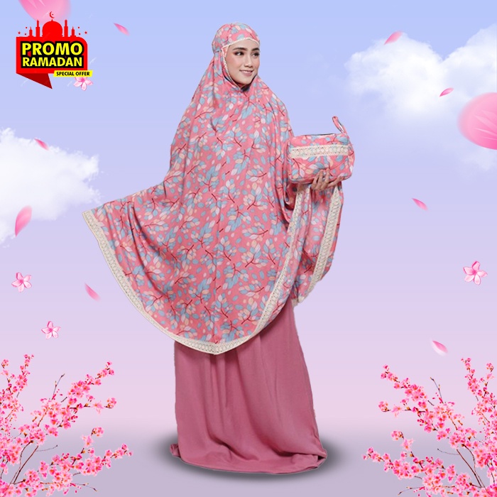 Mukenah Bali Dewasa Katun Rayon Wanita Renda Mukena Bali motif Bahan Katun Rayon Adem Lembut Lebaran
