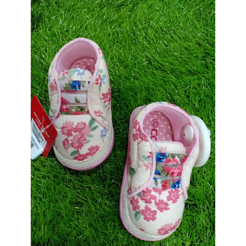 SEPATU BAYI PEREMPUAN |WHITE FLOWER| COOL KIDS SEPATU ANAK