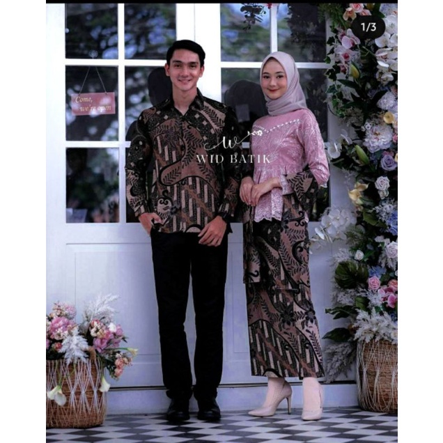 Couple Gisella model batik TERBARU Sarimbitan/baju batik modern