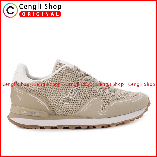 SEPATU SNEAKER HUSH PUPPIES WANITA ORIGINAL CASUAL BRANDED COKLAT HW24