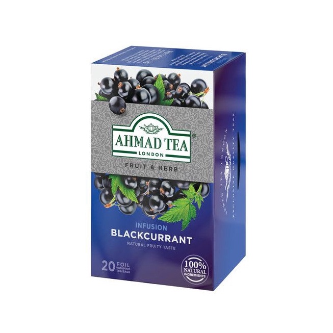 

AHMAD TEA HERBAL - Blackcurrant INFUSION (No Caffeine) - 1 BOX 20 Sachet