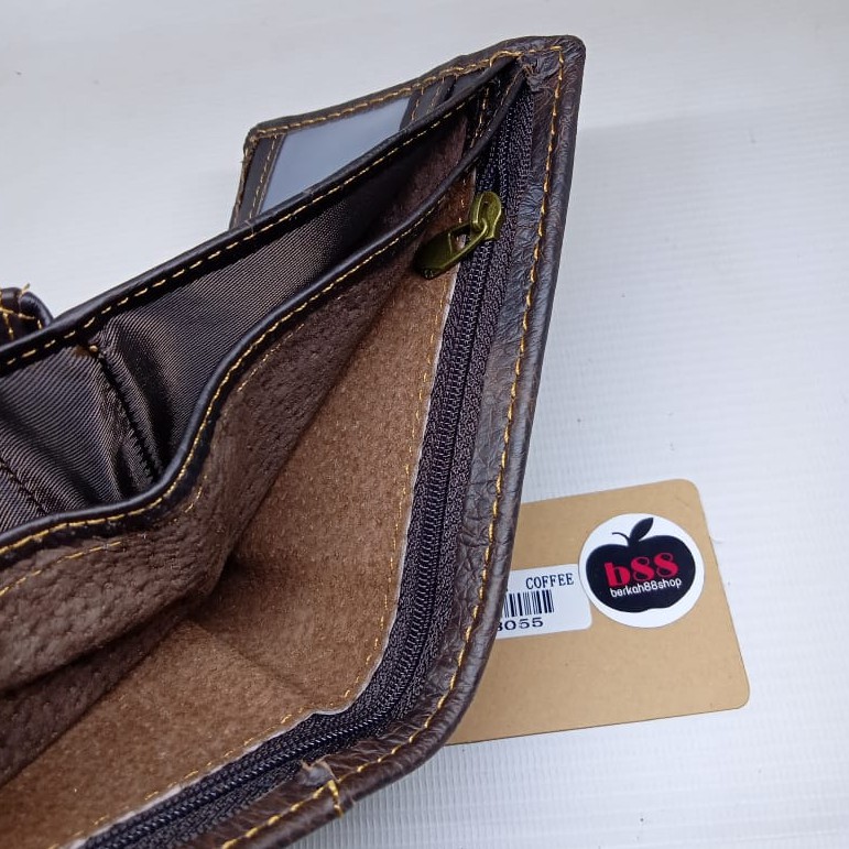 Dompet Kulit Pria Cowo Asli Lipat Bvs 8055 Polos | DompetPria | DompetKulit