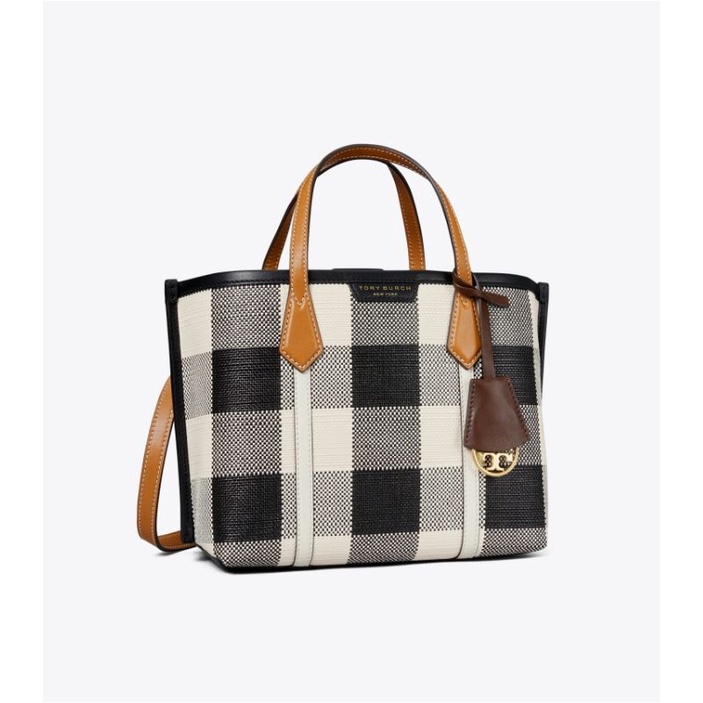 Tory Burch S Perry Gingham Triple Compartment Tote