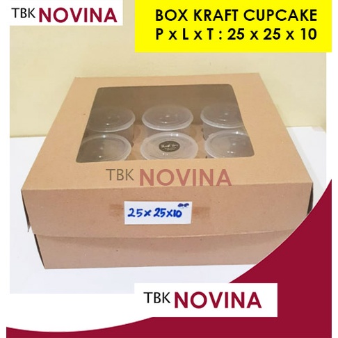 BOX KRAFT CUPCAKE 9 / BOX CUP PUDING 9