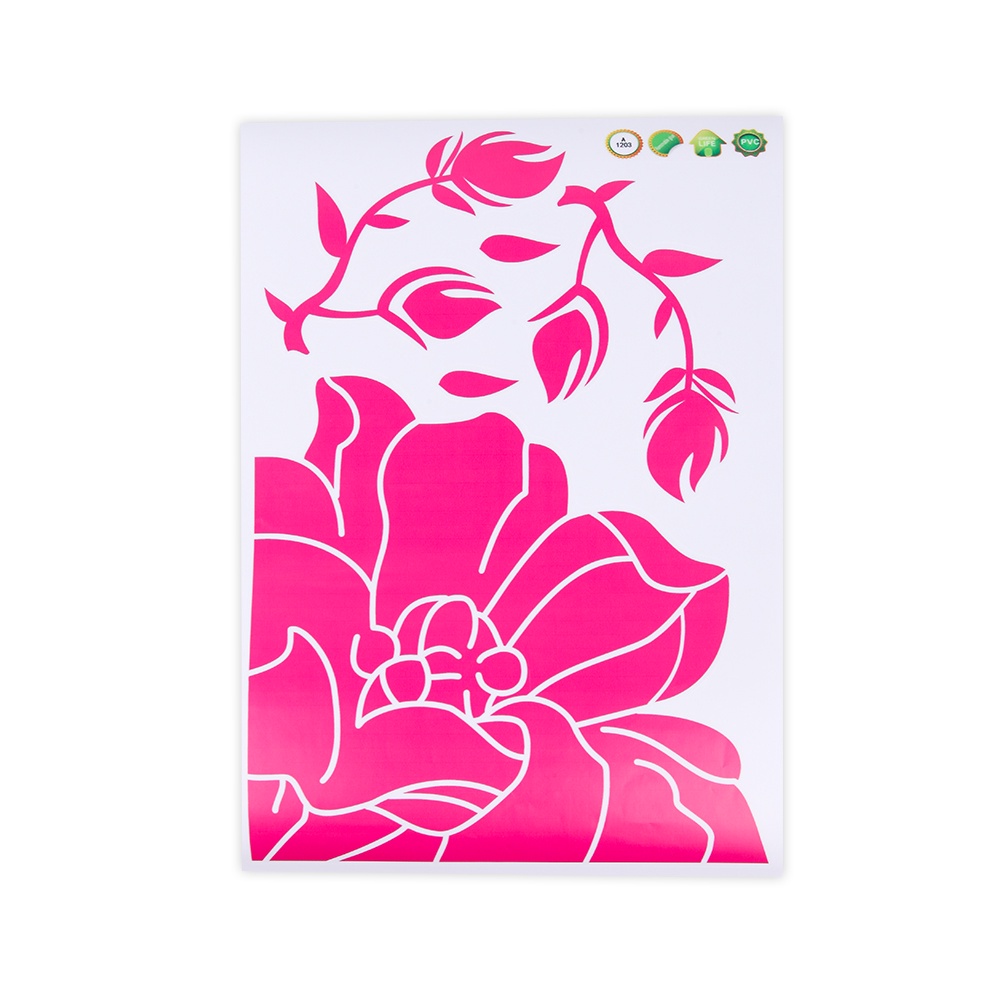 Stiker Dinding Removable Desain Bunga Magnolia Bahan Pvc Untuk Dekorasi Kulkas