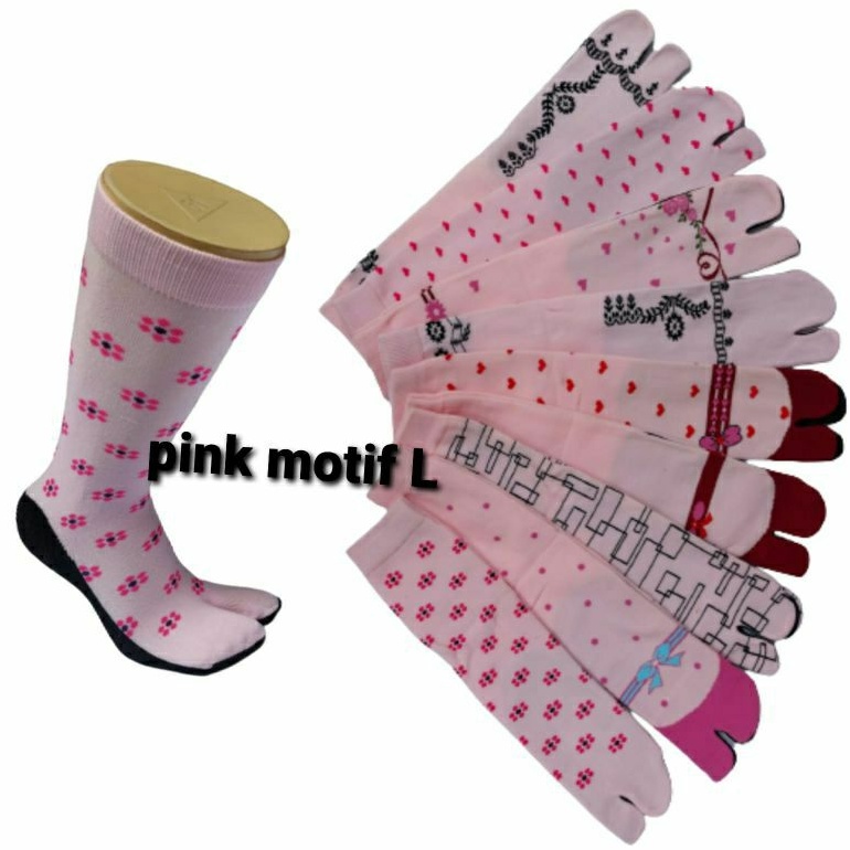 1,pasang kaos kaki jempol MOTIF(PINK)Dewasa