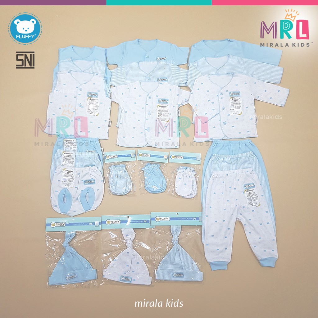 Fluffy Paket Newborn SNI - Biru Blue Series