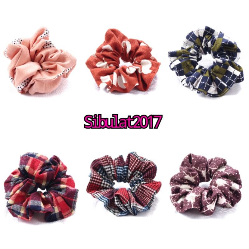 IKAT RAMBUT KOREA SCRUNCHIE HAIRBAND AKSESORIS RAMBUT WANITA FULL KARET