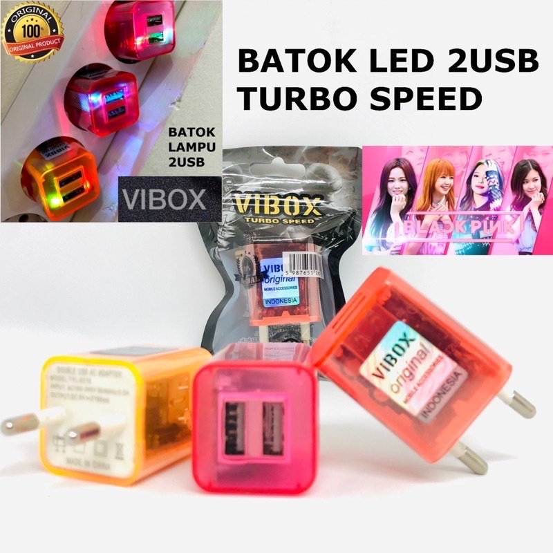 PROMO BATOK VIBOX LED 2 USB TURBO POWER