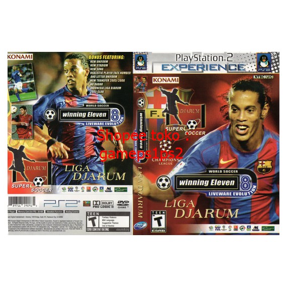 WE 8 Liga Djarum kaset-game ps2
