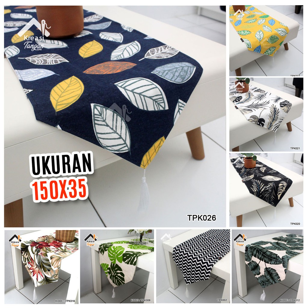 TAPLAK MEJA / TABLE RUNNER Ukuran 150X35