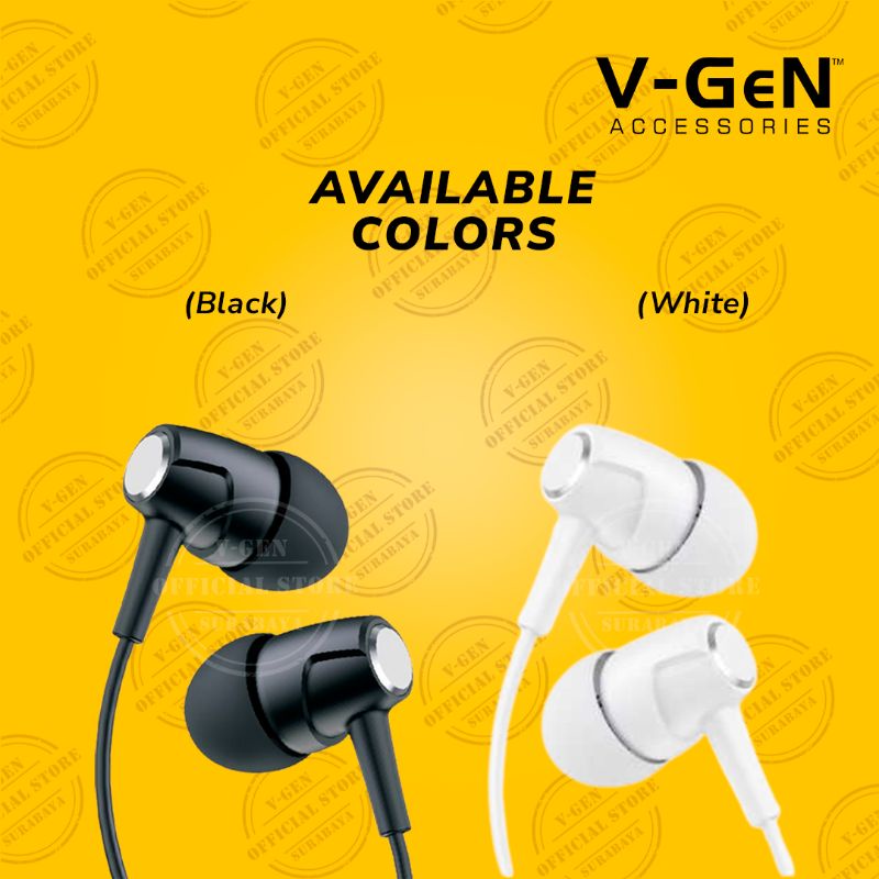 Headset Murah V-GeN VEP1-22 Wired Earphone Headset Premium Sound VGEN