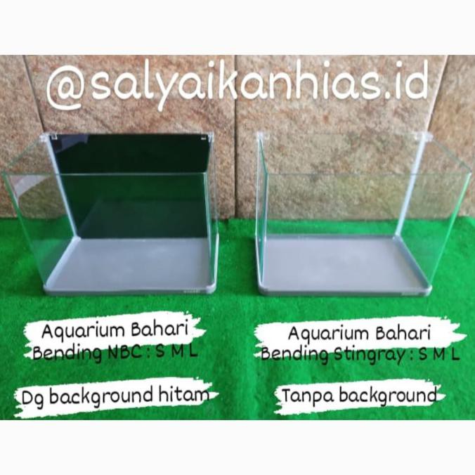 Yang Dicari] Aquarium Bahari Mini Stingray Size S P:31Cm Bending Kaca Lengkung