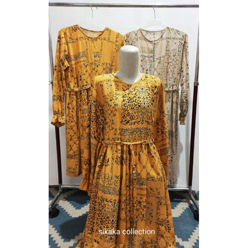 Tunik motif bunga SIKAKA semi gamis