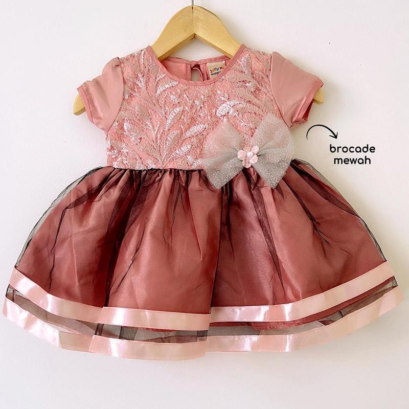 Dress Pesta Kondangan Ulang Tahun Mewah Lucu Bayi Anak Perempuan Cewek Terlaris Kode P Babeebabyshop