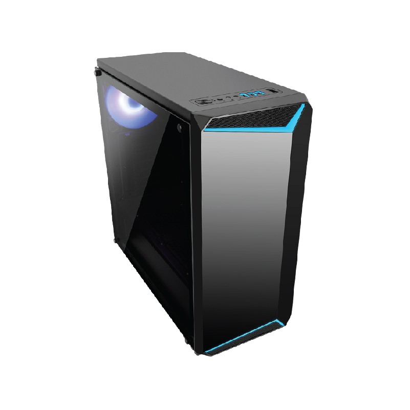 CASE ABKONCORE K12 ATX | Tempered Glass | RGB Front | 1 Fan Ring