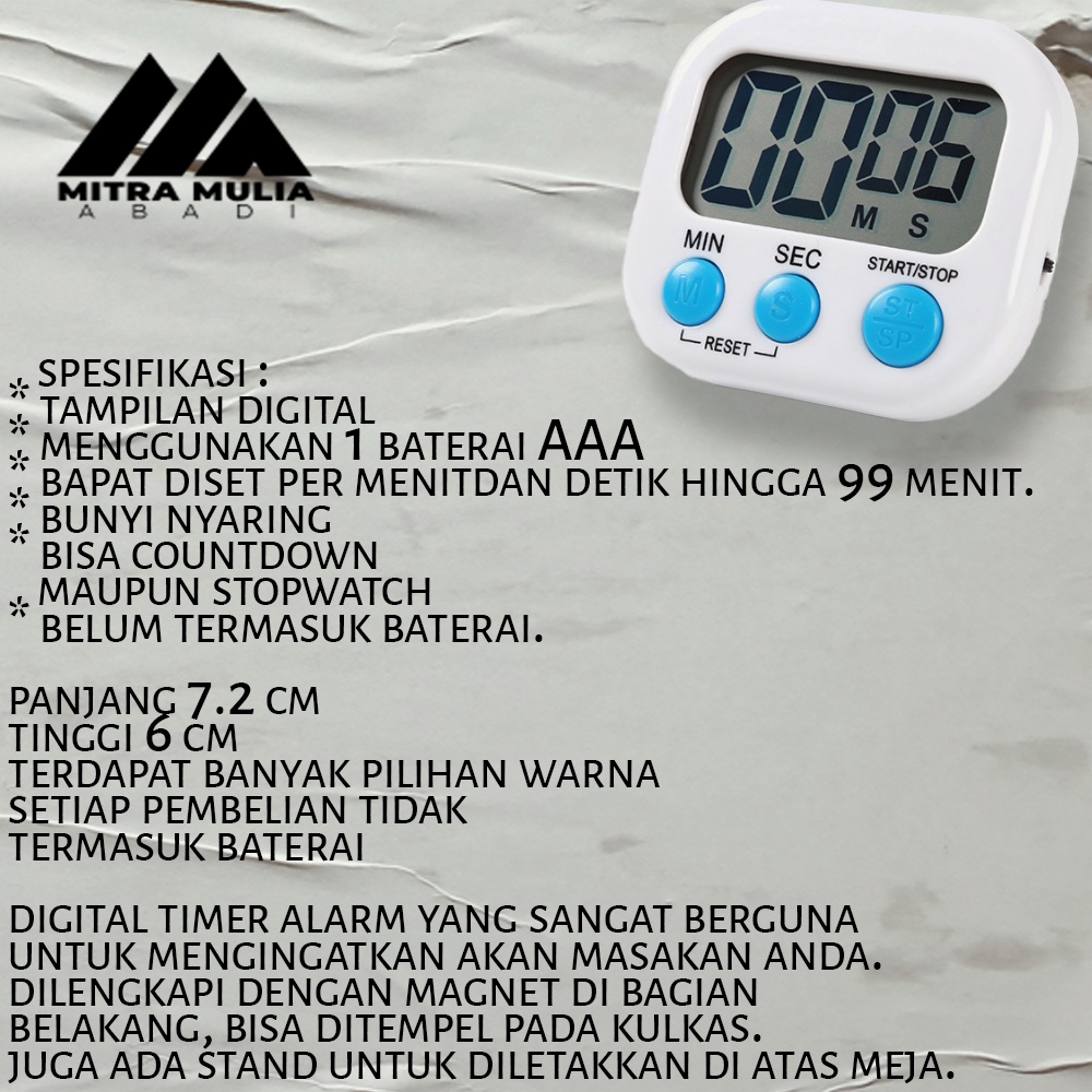 Digital Kitchen Timer | Alarm Masak Dapur Timer Masak