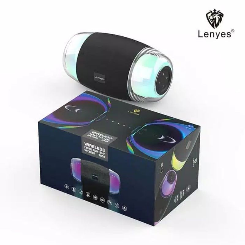 Lenyes Speaker Bluetooth S808 Fabric RGB Lamp