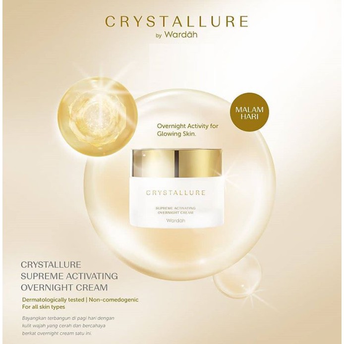 Wardah Crystallure Suppreme Activating Over Night Cream