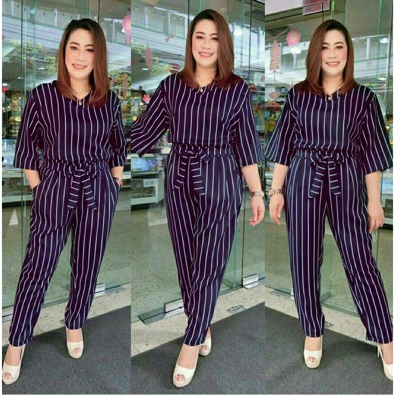 jumpsuit jumbo wanita / jumpsuit bigsize / jumpsuit panjang jumbo / K 01201