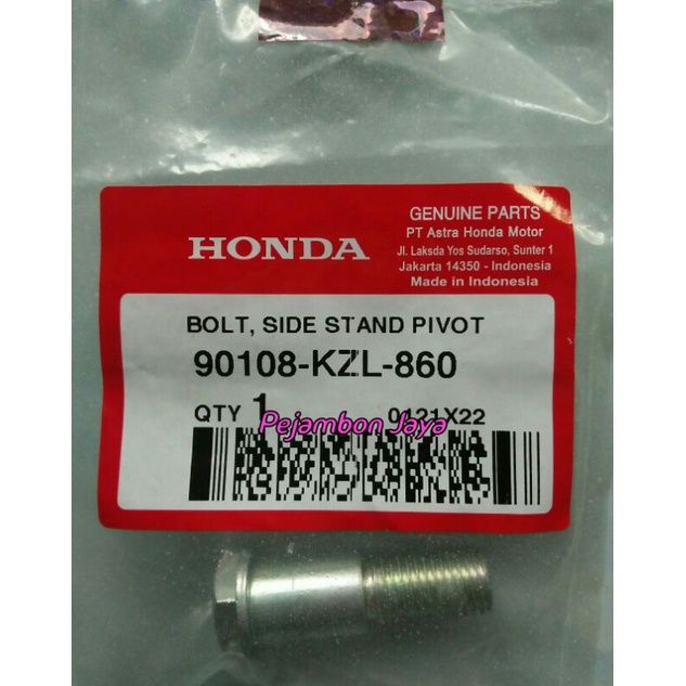 90108KZL860 BOLT SIDE STAND PIVOT