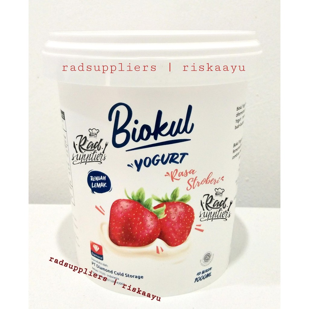 

Biokul Stirred Yogurt Strawberry 1Liter, Yogurt kental Strawberry 1Liter, Best Seller, Halal