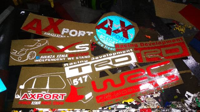 (DI JAMIN TERMURAH) STIKER CUTTING CUSTOM MURAH | CUTING STICKER AKSESORIS VARIASI MOBIL MOTOR | LAPTOP SEPEDA