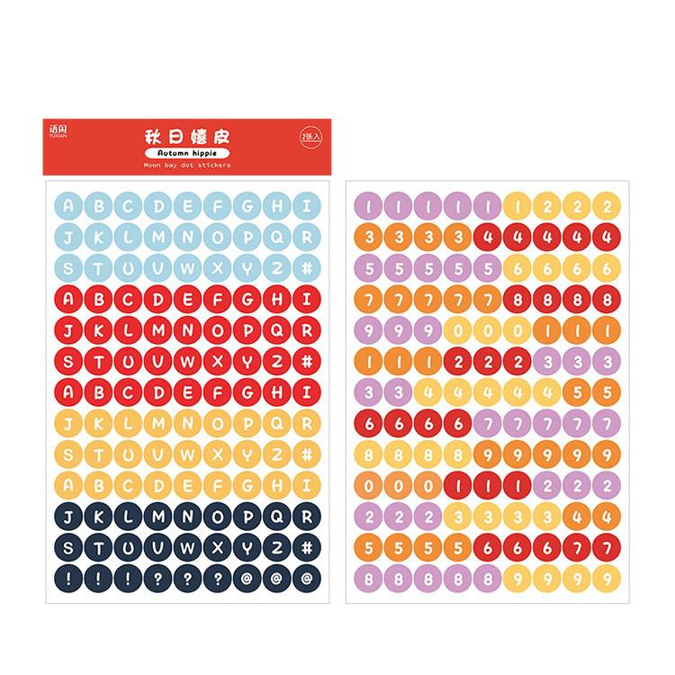 Journamm 234pcs Number and Letter Stickers DIY Adhesive Sticker Decoration Stationery Project Making Decoration Sealing Stickers-E