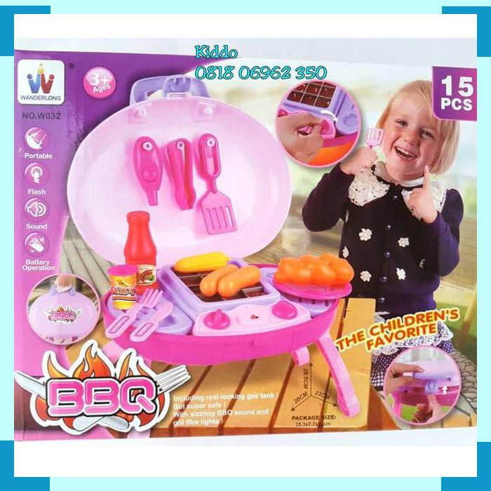 Mainan edukasi - koper kitchen BBQ set