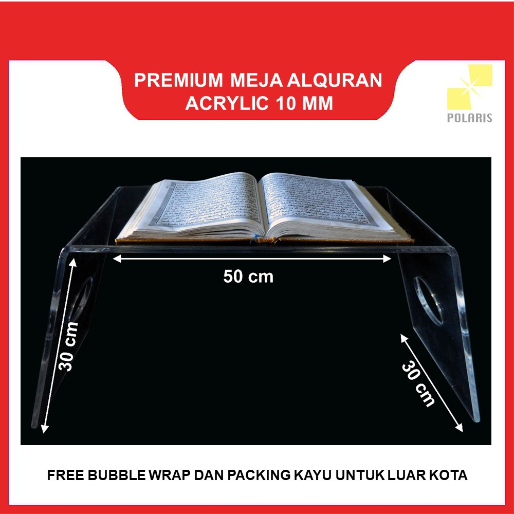 MEJA ALQURAN AKRILIK / MEJA BACA ALQURAN / MEJA MENGAJI ACRYLIC GRAB/GOSEND ONLY