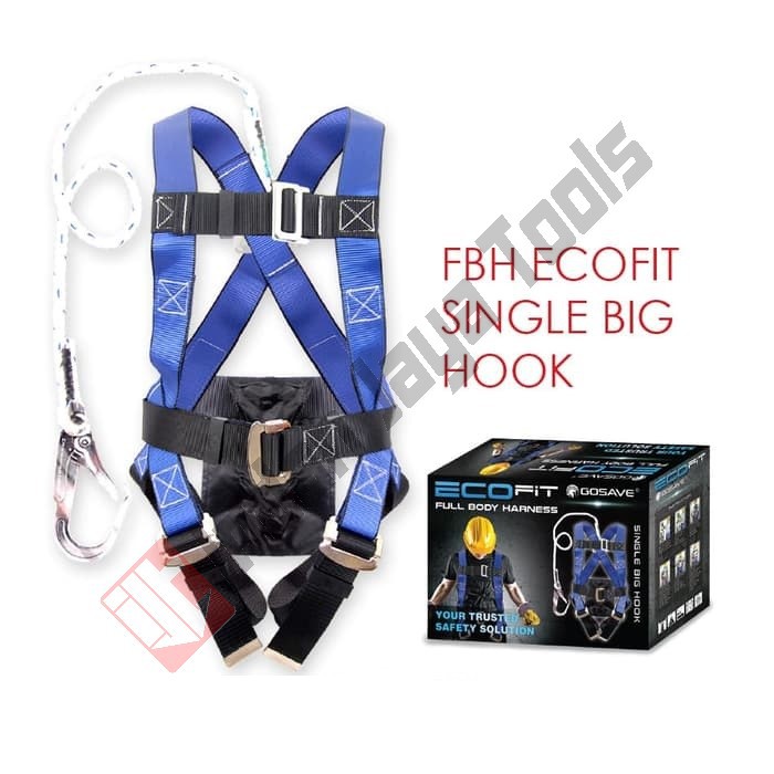 Full Body Harness Single Big Hook GoSave ECOFIT Safety Belt Sabuk Pengaman